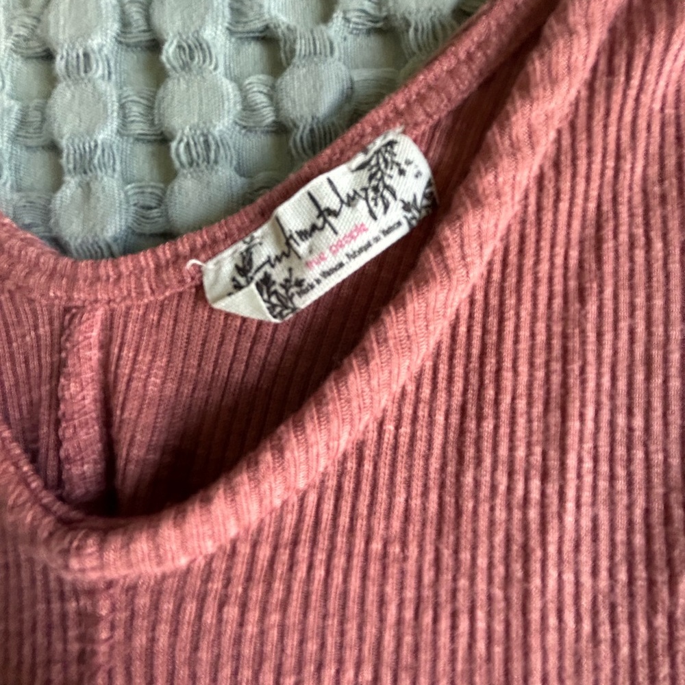 We the Free Ribbed Oversized Tank, Size S